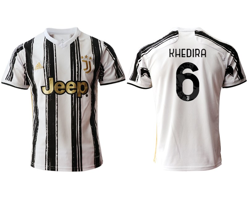 Men 2020-2021 club Juventus home aaa version #6 white Soccer Jerseys